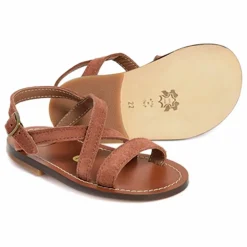 Sandales Lanières Croisées | Marron