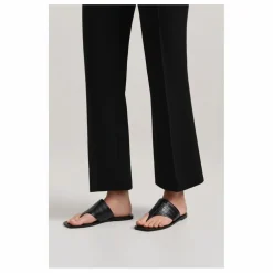 Sandales Paton Embossées Crocodile | Noir