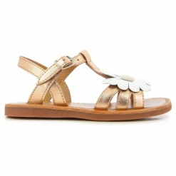 Sandales Plagette Big Flo | Or rose