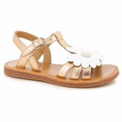Sandales Plagette Big Flo | Or rose