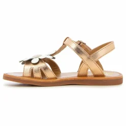 Sandales Plagette Big Flo | Or rose