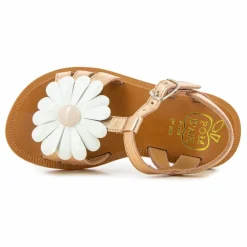 Sandales Plagette Big Flo | Or rose