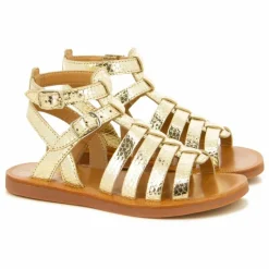 Sandales Plagette Gladiator | Or