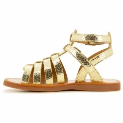 Sandales Plagette Gladiator | Or