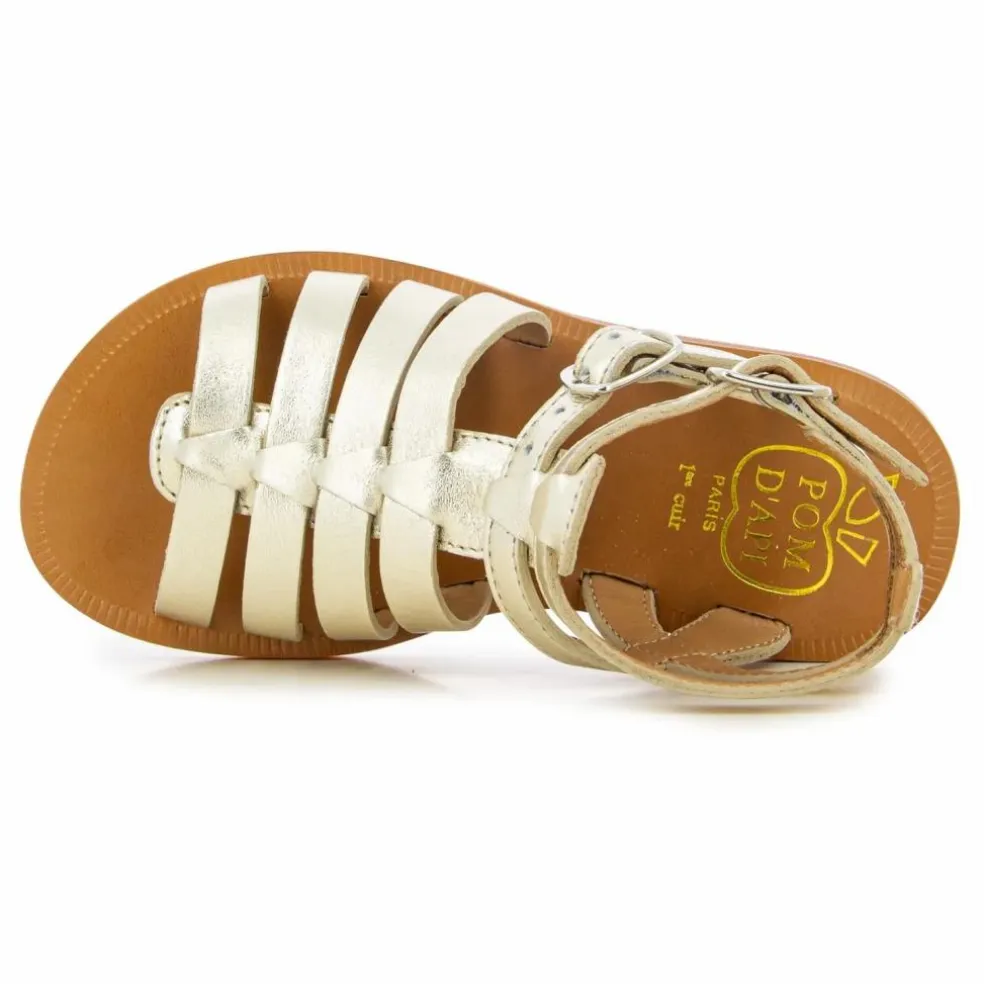 Sandales Plagette Gladiator | Doré