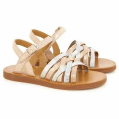 Sandales Plagette Lux | Or rose