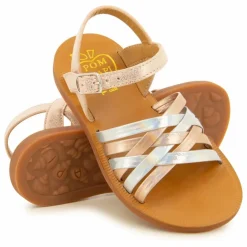 Sandales Plagette Lux | Or rose