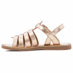 Sandales Plagette Strap | Or rose