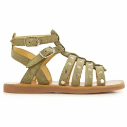 Sandales Plagette Stud | Vert kaki