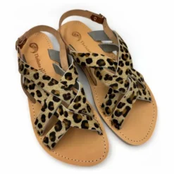 Sandales Rome Léopard | Beige