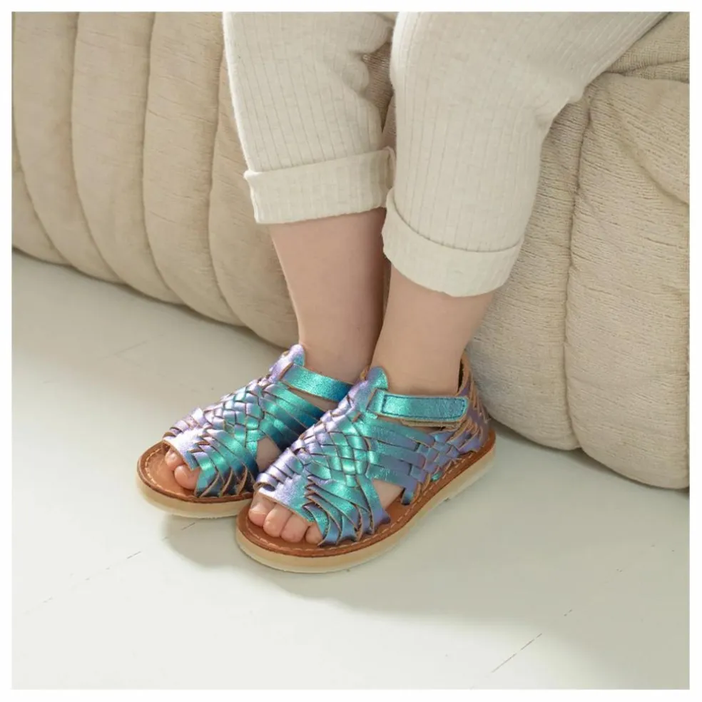 Sandales Sandalita Mermaid Métallisées | Bleu turquoise
