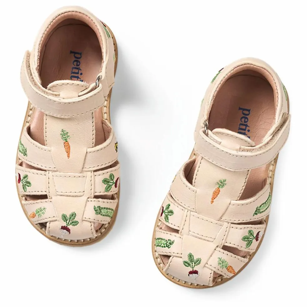 Sandales Scratchs Veggie - Collection Uniqua | Crème