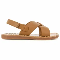 Sandales Stitch Cross | Marron