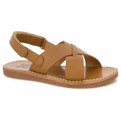 Sandales Stitch Cross | Marron