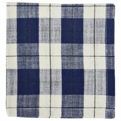 Serviette à carreaux en coton | Bleu