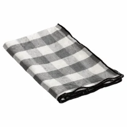 Serviette Bourdon toile mimi | Vichy Ardoise