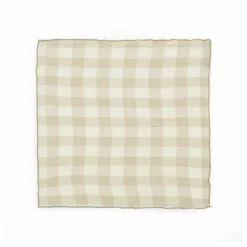 Serviette de table Bourdon en toile vintage | Crème