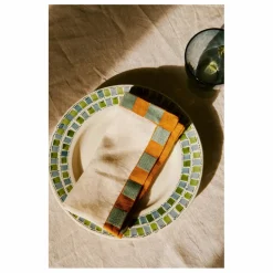 Serviette de table Damier en lin | Ecru