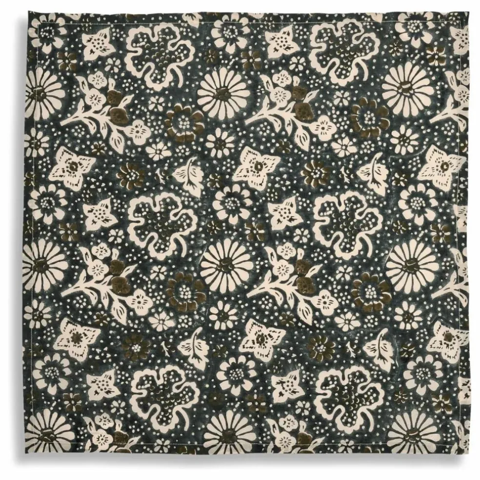 Serviette de table en coton Impro Kaki