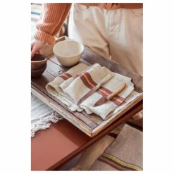 Serviette de table Stripe | Brique