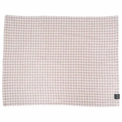 Serviette de table vichy Piana II | Rose poudré