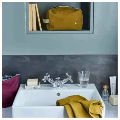 Serviette de toilette en coton bio Luna | Gold