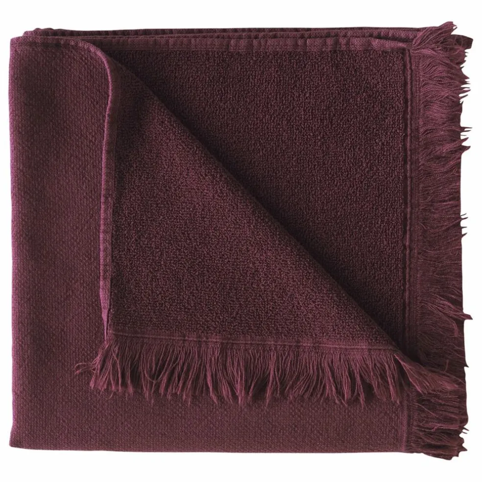 Serviette de toilette en coton bio Luna | Bordeaux