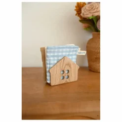 Serviettes Cottage en coton bio - Set de 3 | Bleu