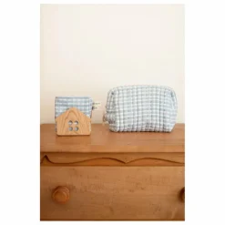 Serviettes Cottage en coton bio - Set de 3 | Bleu