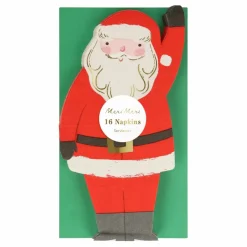 Serviettes découpées Père Noël - set de 16