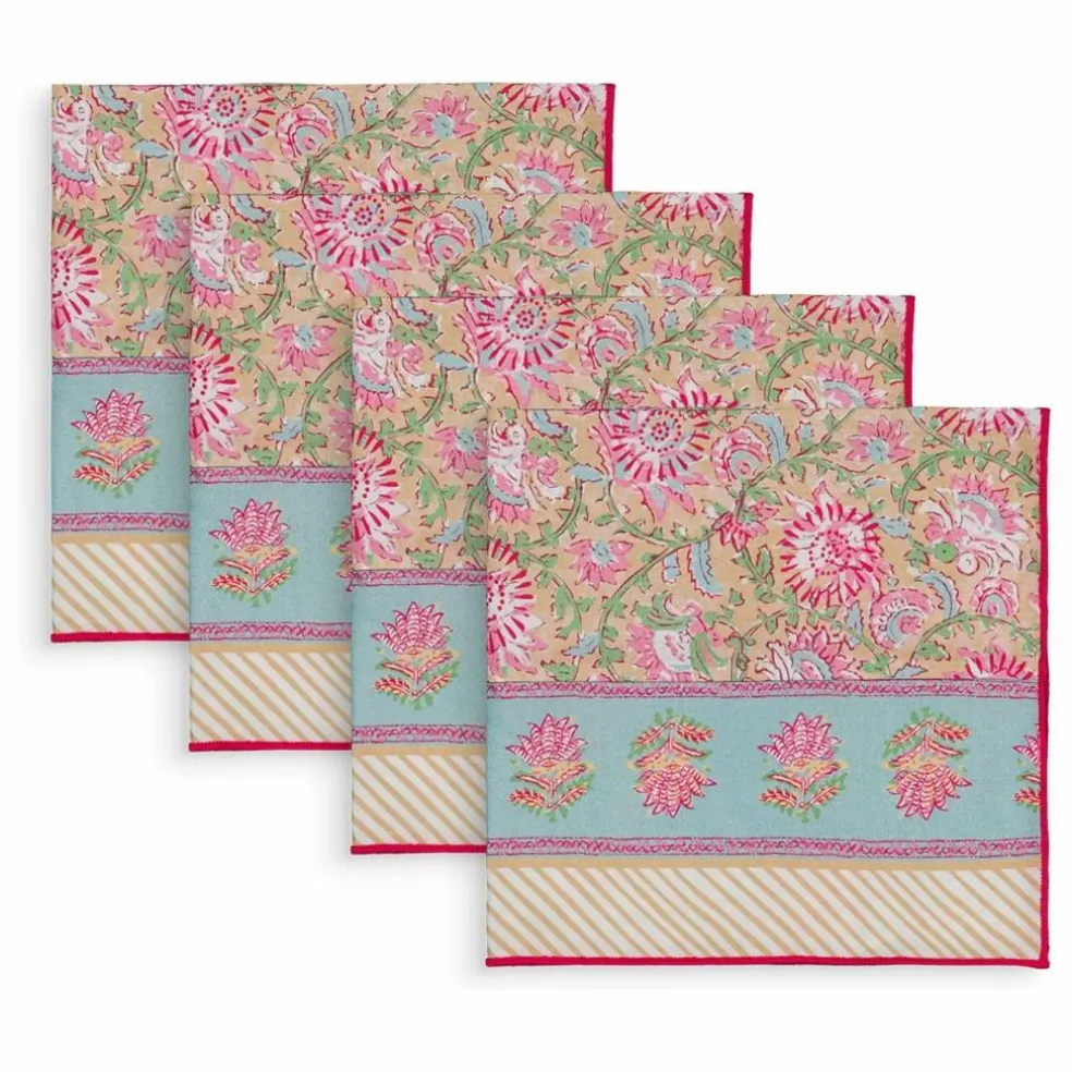 Serviettes de table Carlotta - Set de 4 | Jaune