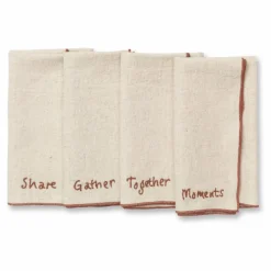 Serviettes de table en coton - set de 4 | Beige