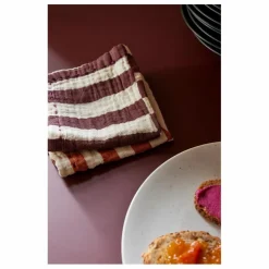 Serviettes de table en coton - Set de 2 | Lie de vin