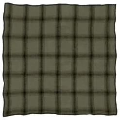 Serviettes de table Highlands en lin lavé - Set de 4 | Vert kaki