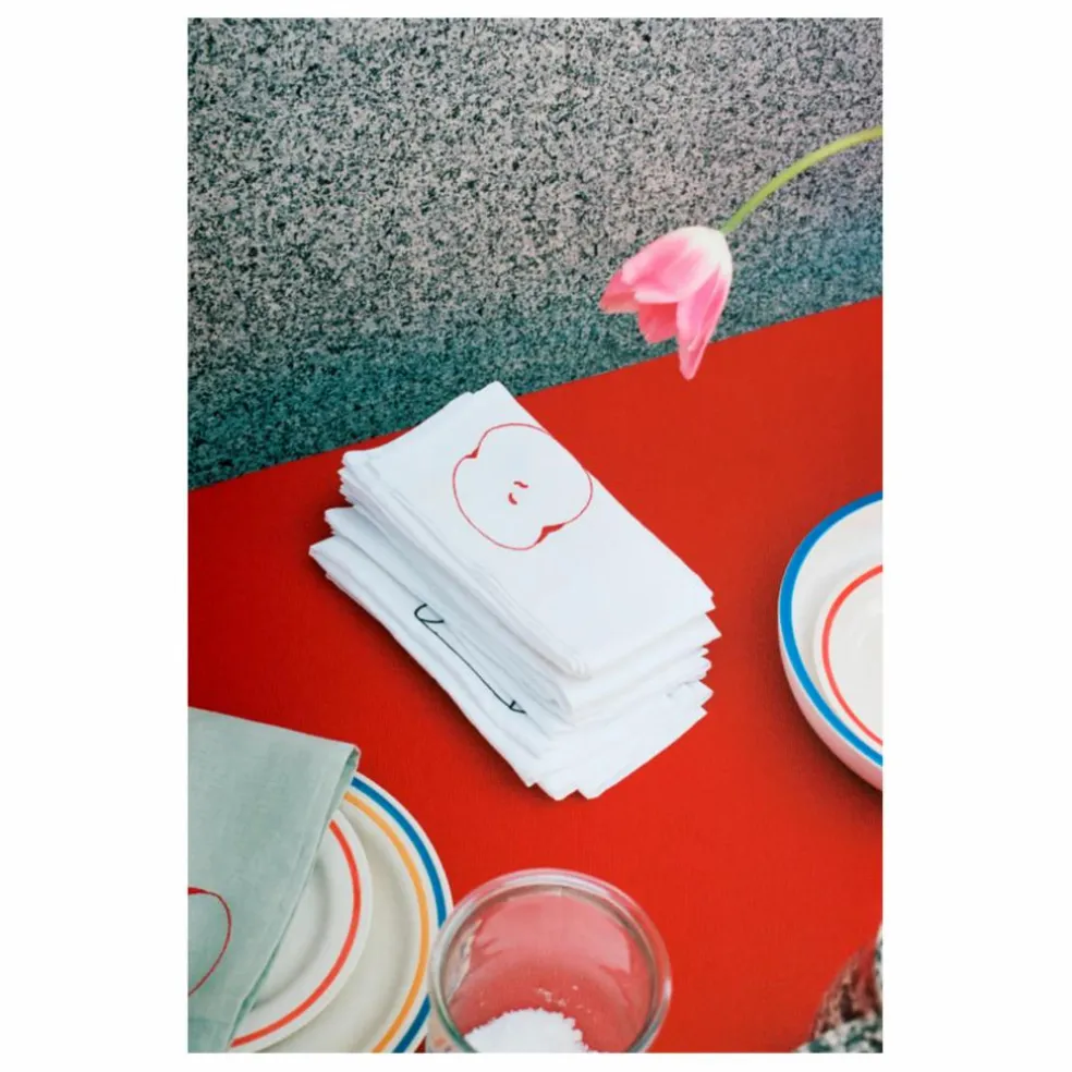 Serviettes de table Sobremesa - Set de 4 | Blanc