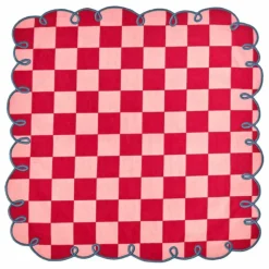 Serviettes de table vichy Dama Rosa - Set de 2 | Rouge