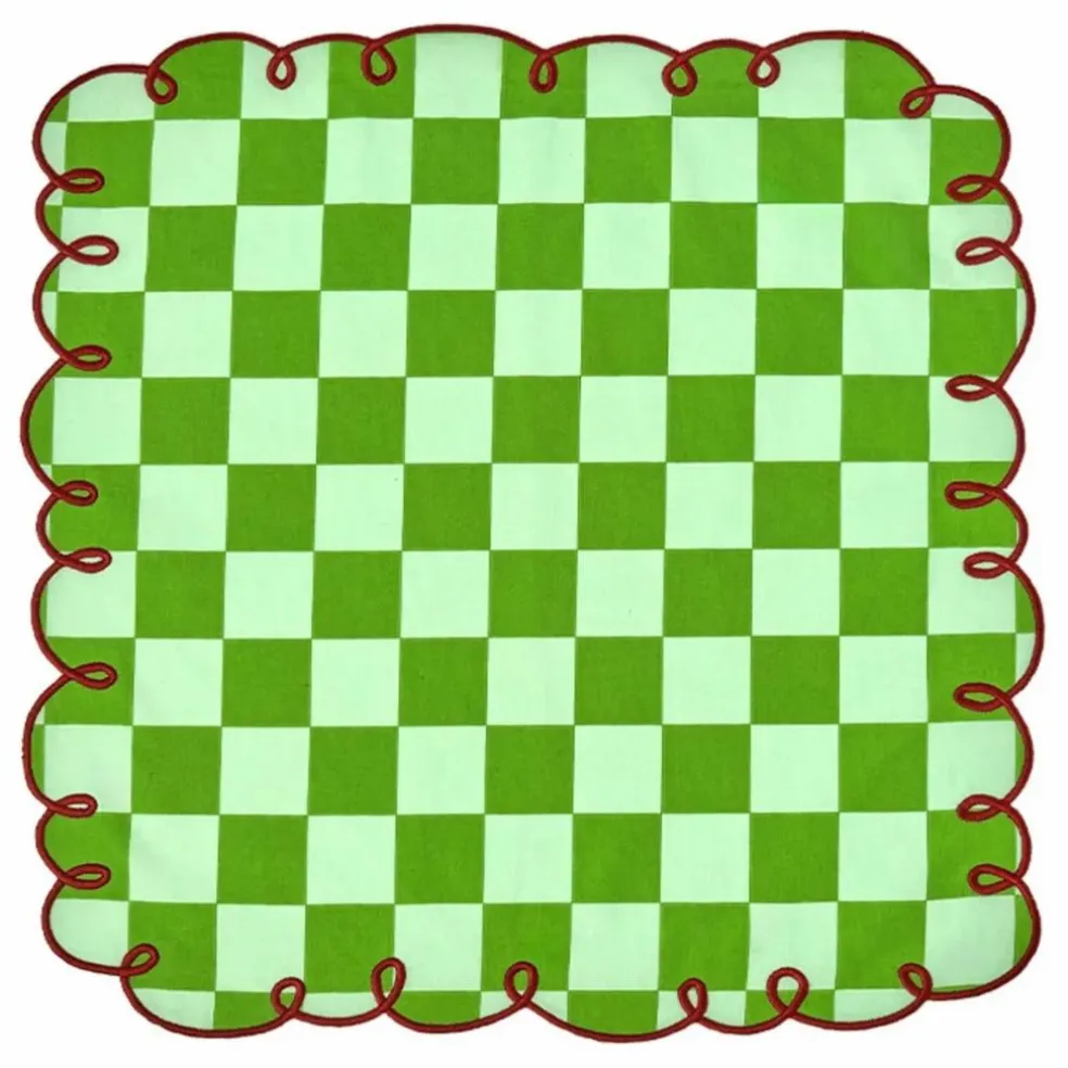 Serviettes de table vichy Dama Verde - Set de 2 | Vert