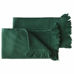 Serviettes d'invité - Set de 2 | Vert foncé
