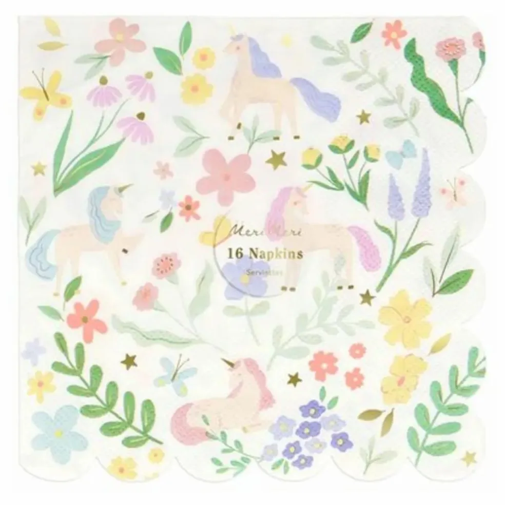 Serviettes en papier Meadow Licornes - Set de 16