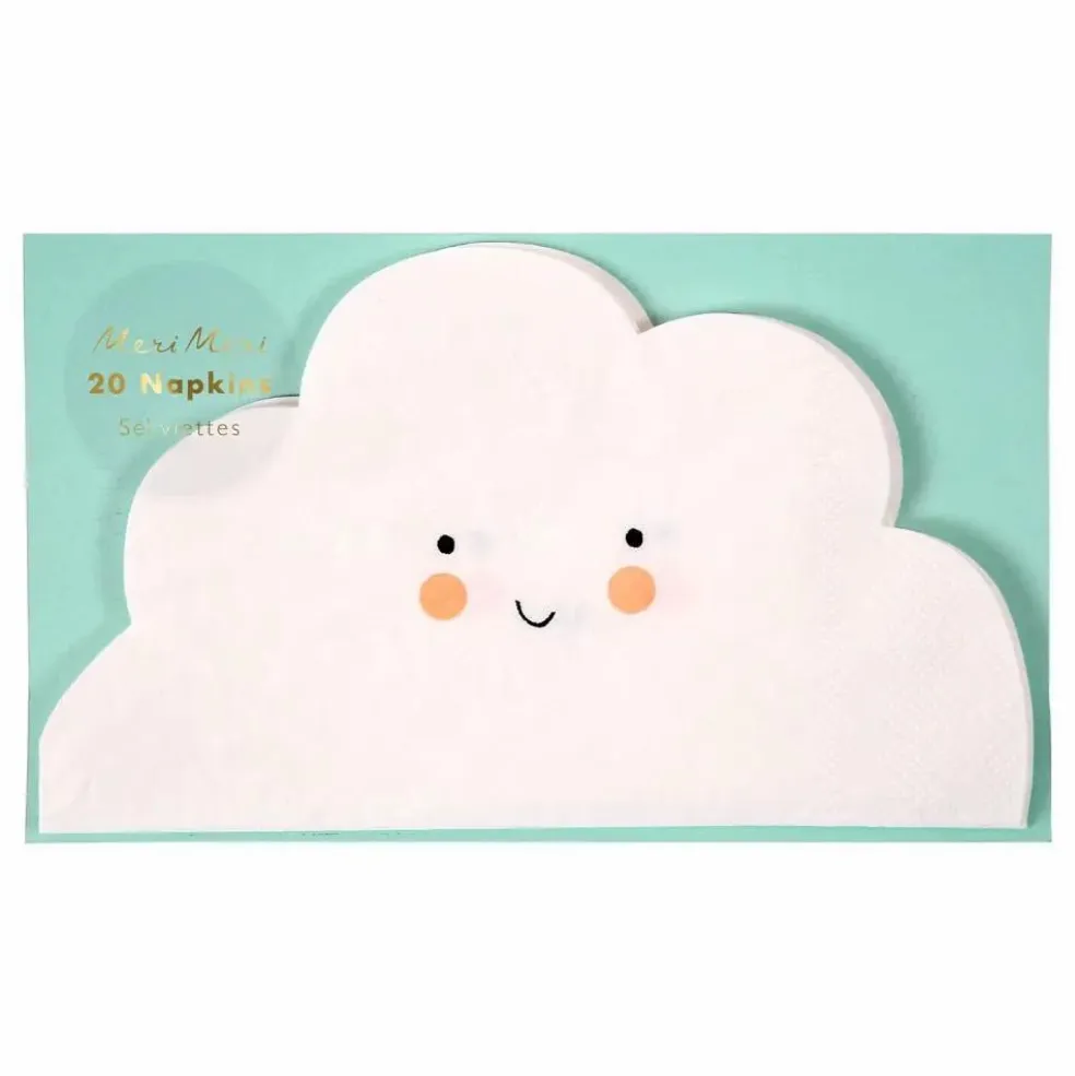 Serviettes en papier nuage