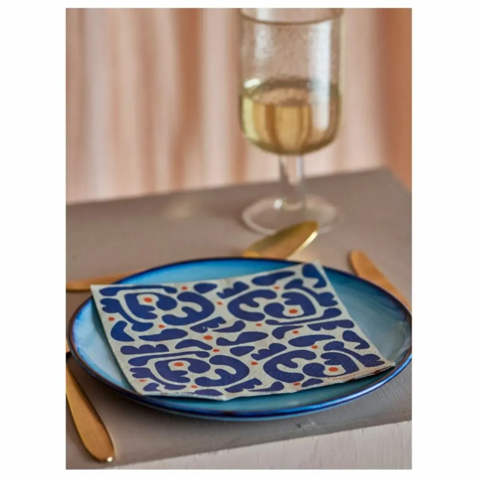 Serviettes Eviaya - Set de 20 | Bleu