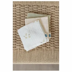 Serviettes Garden en coton bio - Set de 3 | Garden