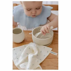 Serviettes Periwinkle en coton bio - Set de 3 | Bleu