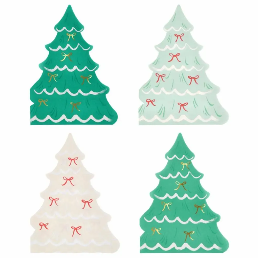 Serviettes Sapin de Noël - Lot de 16
