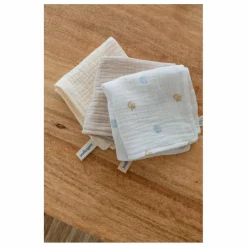 Serviettes Seaside en coton bio - Set de 3 | Seaside