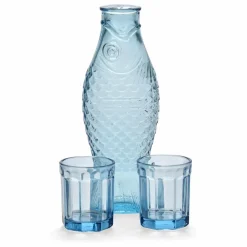Set Carafe et verres Fish & Fish | Bleu