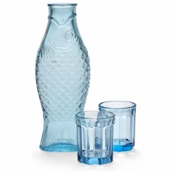 Set Carafe et verres Fish & Fish | Bleu