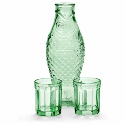 Set Carafe et verres Fish & Fish | Vert