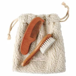 Set coiffure pour bébé et pochon sherpa