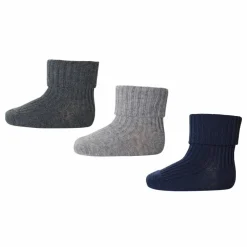 Set de 3 paires de chaussettes Rib en coton | Noir